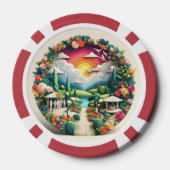 Gelukkig vrijgezellenfeest poker chips (Achterkant)