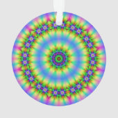 Gelukkig, vrolijk en vrij Mandala Ornament (achterkant)