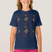 Gelukkig, vrolijk hart en bloemen T-shirt (Voorkant)