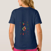 Gelukkig, vrolijk hart en bloemen T-shirt (Achterkant)