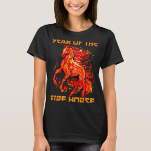 gelukkig vuur jaar maanjaar nieuw paard Chinees gl T-shirt