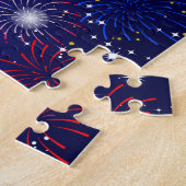 Gelukkig vuurwerk van 4 juli legpuzzel (Zijkant)