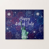 Gelukkig vuurwerk van 4 juli legpuzzel (Horizontaal)