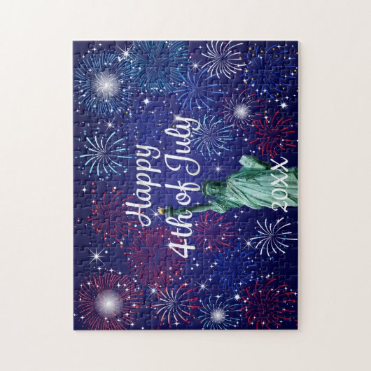 Gelukkig vuurwerk van 4 juli legpuzzel (Verticaal)