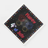 Gelukkig vuurwerk van 4 juli servet (Hoek)