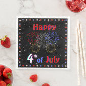 Gelukkig vuurwerk van 4 juli servet (Insitu)