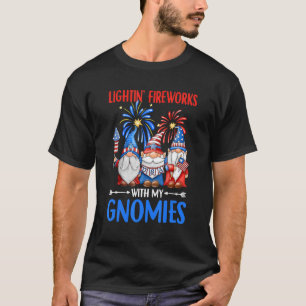 Gelukkig vuurwerk van de Verlichting van de vierde T-shirt