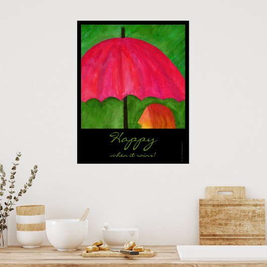 Gelukkig wanneer het Poster regent (Keuken)