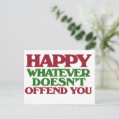 Gelukkig wat je niet beledigt briefkaart (Staand voorkant)
