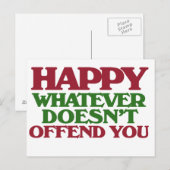Gelukkig wat je niet beledigt briefkaart (Voorkant / Achterkant)