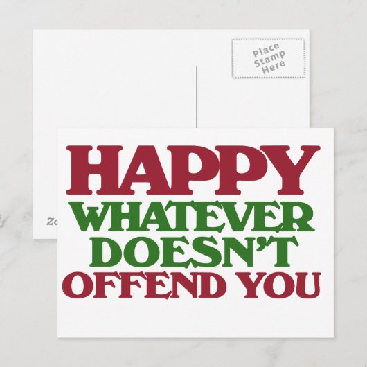 Gelukkig wat je niet beledigt briefkaart (Voorkant / Achterkant)