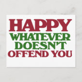 Gelukkig wat je niet beledigt briefkaart (Voorkant)