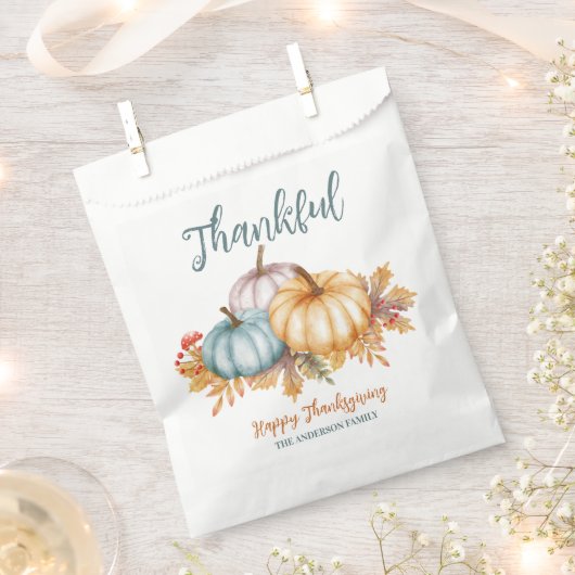 Gelukkig waterverf pompoenen Happy Thanksgiving Bedankzakje (Geknipt)