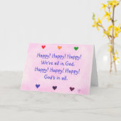 Gelukkig! We zijn allemaal in God, wenskaarten Kaart (Gele Bloem)