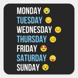 Gelukkig weekend grappig citaat vierkante sticker