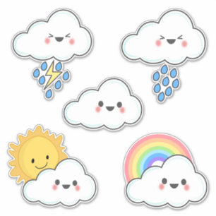 Gelukkig weer Wolk Sticker
