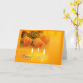 Gelukkig Wenskaart Diwali Kaart (Gele Bloem)