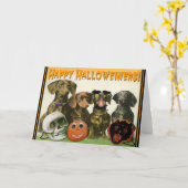 Gelukkig Wenskaart Halloweiners Kaart (Gele Bloem)