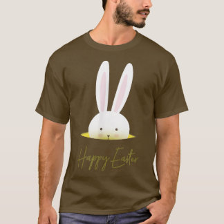 Gelukkig wenskaart met bunny Happy T-shirt