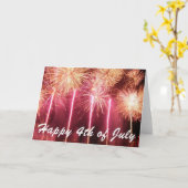 Gelukkig Wenskaart van 4 juli Kaart (Gele Bloem)