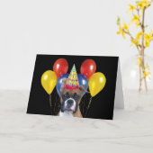 Gelukkig wenskaart verjaardagsbokser kaart (Gele Bloem)