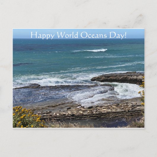 Gelukkig Wereld Oceans Dag! Briefkaart (Voorkant)