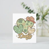 Gelukkig Western St Patricks Day Heart Shamrock Ir (Staand voorkant)