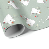 'Gelukkig Wijnjaar!' Snowdog aangepaste inpakpapie Cadeaupapier (Rol Hoek)