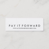 Gelukkig Willekeurig handelen van Kindness Card Mini Visitekaartje (Achterkant)