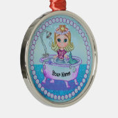 Gelukkig zeemeermin bad ornament (Rechts)
