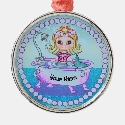 Gelukkig zeemeermin bad ornament (Voorkant)