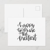 Gelukkig zijn de meisjes de  briefkaart (Voorkant / Achterkant)