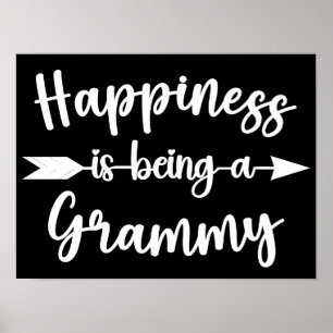 Gelukkig zijn is een Grammy Moederdag oma zijn Poster