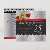 Gelukkig zilveren jubileum | 25 Jaar Kaart (Voorkant / Achterkant)