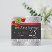 Gelukkig zilveren jubileum | 25 Jaar Kaart (Staand voorkant)