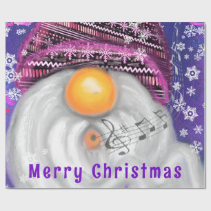 Gelukkig zingen kabouter kerst inpakpapier