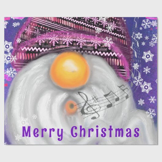 Gelukkig zingen kabouter kerst inpakpapier (Vlak)