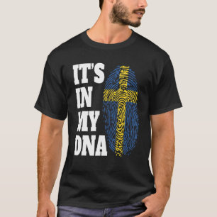 Gelukkig zit het in mijn DNA Zweden vlag Zweeds T-shirt