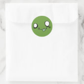 Gelukkig Zombie Gezicht Ronde Sticker (Tas)