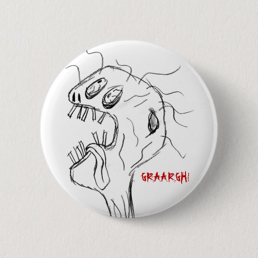 GELUKKIG!  Zombie Ronde Button 5,7 Cm (Voorkant)