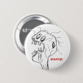 GELUKKIG!  Zombie Ronde Button 5,7 Cm (Voorkant /achterkant)