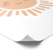 Gelukkig Zon Neutraal Kinderkamer Decoratie Poster (Hoek)