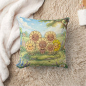 Gelukkig Zonnebloem Tuin Kussen (Deken)