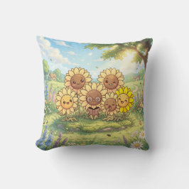 Gelukkig Zonnebloem Tuin Kussen