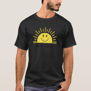 Gelukkig Zonneschijn Schattig Geel Glimlach Gezich T-shirt