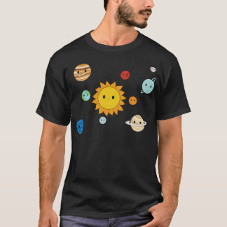 Gelukkig zonnestelsel t-shirt