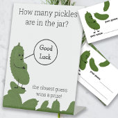 Gelukkig zwanger pickle baby shower spel reclamebord met voetstuk