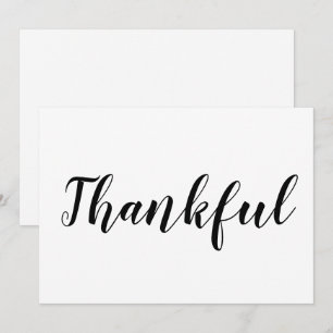 Gelukkig zwarte witte script schattige Thanksgivin