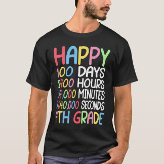 Gelukkige 100 dagen 4e klas leerling wiskunde lera t-shirt