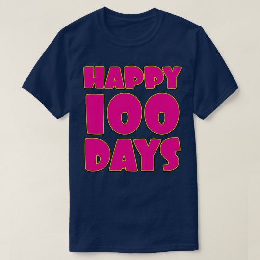 Gelukkige 100 Dagen Babys 100 Dagen Viering 2 T-shirt (Design voorkant)